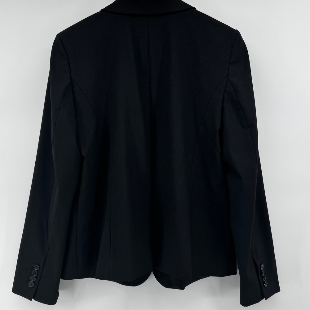 Ann Taylor Black Two-Button Blazer Lined Jacket Women Sz 12 Professional Career - Picture 2 of 12